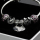 Pulsera de plata 925 auténtica, amuletos de seguridad con corazón de amor, cuentas rosas, amuletos de trébol, estilo romántico, compatibles con pulseras originales - malaquita tienda 36