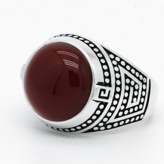 Anillos de Onyx Natural para mujer, anillo de piedra con banda de flores para hombre y mujer, joyería de moda antigua, anillos de plata de ley 925 para hombre, anillos de sello - malaquita tienda 36