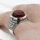 Anillos de Onyx Natural para mujer, anillo de piedra con banda de flores para hombre y mujer, joyería de moda antigua, anillos de plata de ley 925 para hombre, anillos de sello - malaquita tienda 36