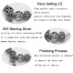 Pulseras de plata de ley 925 pura con forma de corazón, abalorio de amor de Cupido, producción de joyería artesanal - malaquita tienda 36
