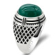 Anillo de plata 925 para hombre, con rejilla de piedra de ágata Natural, diseño clásico y sencillo, para fiesta/boda, joyería fina - malaquita tienda 36