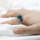 Anillo de plata 925 para hombre, con rejilla de piedra de ágata Natural, diseño clásico y sencillo, para fiesta/boda, joyería fina - malaquita tienda 36