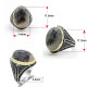 Anillo de ágata Natural para hombre, de plata 925, garra de piedra de ágata y CZ, anillo Vintage para fiesta, joyería turca, joyería fina, diseño exquisito - malaquita tienda 36