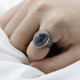 Anillo de ágata Natural para hombre, de plata 925, garra de piedra de ágata y CZ, anillo Vintage para fiesta, joyería turca, joyería fina, diseño exquisito - malaquita tienda 36