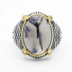 Anillo de ágata de plata esterlina 925 Ovalada para hombre, joyería Vintage de Turquía, joyería fina, hecho a mano - malaquita tienda 36