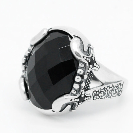 Anillo hecho a mano para hombre, de Plata de Ley 925 con piedra, diseño único Vintage, joyería fina para fiesta, regalo de moda