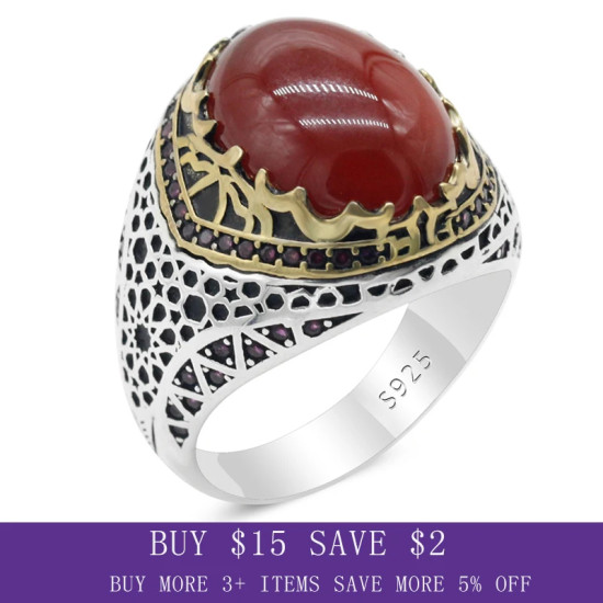Vintage anillos de ágata para hombres plata sólida 925 Retro ágata Anillos y joyas para boda Engagemet/banda para fiesta anillos para los hombres anillos de piedra turquesa para hombre plata anillo con piedra para homb - malaquita tienda 36