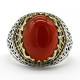 Vintage anillos de ágata para hombres plata sólida 925 Retro ágata Anillos y joyas para boda Engagemet/banda para fiesta anillos para los hombres anillos de piedra turquesa para hombre plata anillo con piedra para homb - malaquita tienda 36