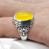 Türkiye Jewelry-Anillo de plata s925 con ágata amarilla Natural, regalo hecho a mano, joyería para fiesta y vacaciones para hombre