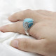 Anillo de piedra turquesa Natural para hombres y mujeres, anillo de plata 925 sólida, cadenas masculinas, anillo de fiesta Vintage, anillo de pavo de estilo fresco - malaquita tienda 36