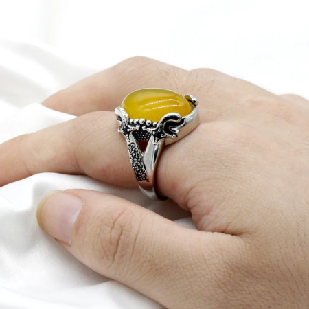 Anillo de Plata de Ley 925 con piedra de ágata Natural para hombre y mujer, sortija turca hecha a mano, joyería Vintage Anillo de Plata de Ley 925 con piedra de ágata Natural para hombre y mujer, sortija turca hecha a mano, joyería Vintage