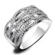 Anillo Circular Punk de circonita para mujer, diseño de onda hueca Irregular, joyería de dedo - malaquita tienda 36
