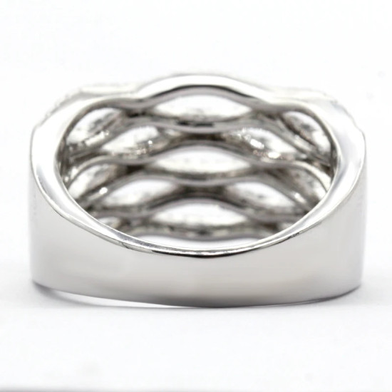Anillo Circular Punk de circonita para mujer, diseño de onda hueca Irregular, joyería de dedo - malaquita tienda 36