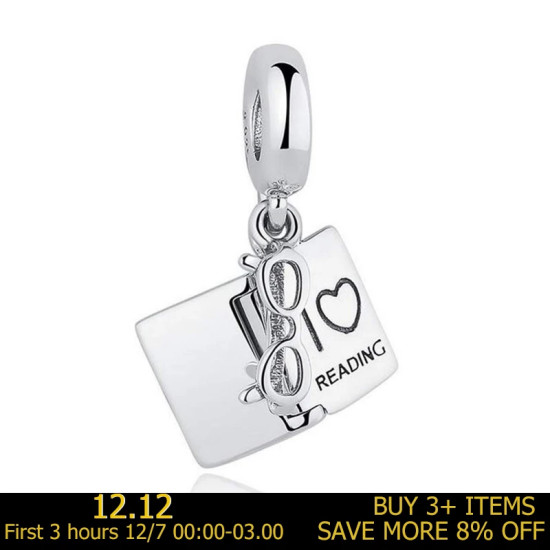 Colgante de libro de plata pura S925, regalo de inicio escolar, regalo de fiesta de graduación, joyería DIY, regalo de vacaciones de fiesta - malaquita tienda 36