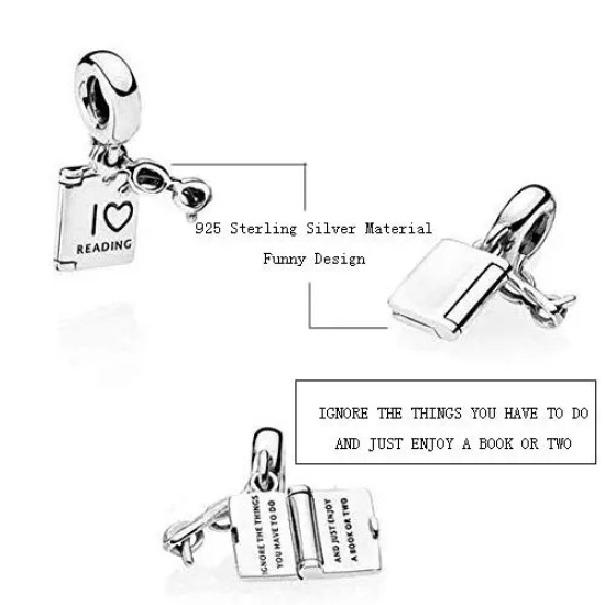 Colgante de libro de plata pura S925, regalo de inicio escolar, regalo de fiesta de graduación, joyería DIY, regalo de vacaciones de fiesta - malaquita tienda 36
