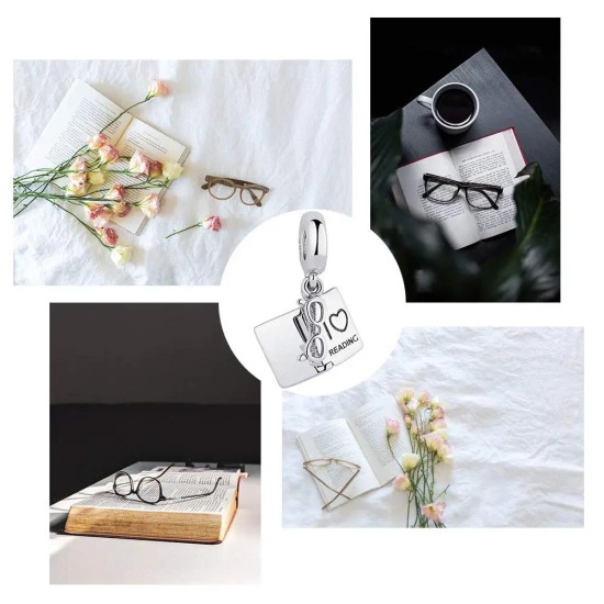 Colgante de libro de plata pura S925, regalo de inicio escolar, regalo de fiesta de graduación, joyería DIY, regalo de vacaciones de fiesta - malaquita tienda 36
