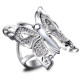Anillo de Animal para mujer, joya de compromiso de lujo con piedra de circón deslumbrante y mariposa para hombres y mujeres, joyería de moda, regalo - malaquita tienda 36
