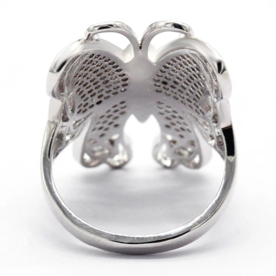 Anillo de Animal para mujer, joya de compromiso de lujo con piedra de circón deslumbrante y mariposa para hombres y mujeres, joyería de moda, regalo - malaquita tienda 36
