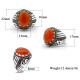 Anillo de plata 925 para hombre y mujer, piedra Natural de ágata Aqeeq, diseño Vintage de amor de la paz, anillo de fiesta, joyería fina - malaquita tienda 36