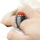 Anillo de plata 925 para hombre y mujer, piedra Natural de ágata Aqeeq, diseño Vintage de amor de la paz, anillo de fiesta, joyería fina - malaquita tienda 36