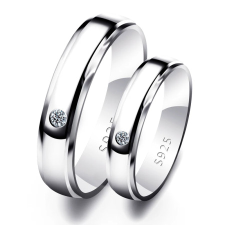 Anillos de plata esterlina 925 para hombre y mujer, sortija Lisa para parejas, banda de boda para amantes, puede grabar personalizado, 2 uds. Anillos de plata esterlina 925 para hombre y mujer, sortija Lisa para parejas, banda de boda para amantes, puede grabar personalizado, 2 uds.
