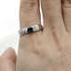 Anillos de plata esterlina 925 para hombre y mujer, sortija Lisa para parejas, banda de boda para amantes, puede grabar personalizado, 2 uds. - malaquita tienda 36