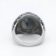 Anillo de Plata de Ley 925 sólida para hombre y mujer, con piedra labradorita Natural, Retro, Punk, tailandés, joyería turca - malaquita tienda 36