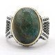 Anillo de Plata de Ley 925 con piedra de Fénix Natural para hombre y mujer, sortija de circonita Irregular hecha a mano, joyería de boda, regalo - malaquita tienda 36