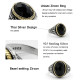 Anillo de plata 925 con piedra de circonita negra para hombre, joyería turca hecha a mano, regalo de Rock - malaquita tienda 36
