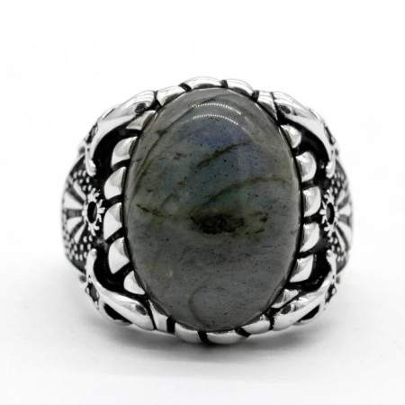 Anillo de Plata de Ley 925 para hombre, piedra lunar Natural, Retro, Rashion, Boutique turca, joyería de tendencia, Regalo para marido