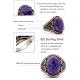 Anillo de plata 925 para hombre, oro rosa Natural, piedra de dragón púrpura, Retro, hecho a mano, joyería de roca de tendencia turca, regalo de Navidad - malaquita tienda 36