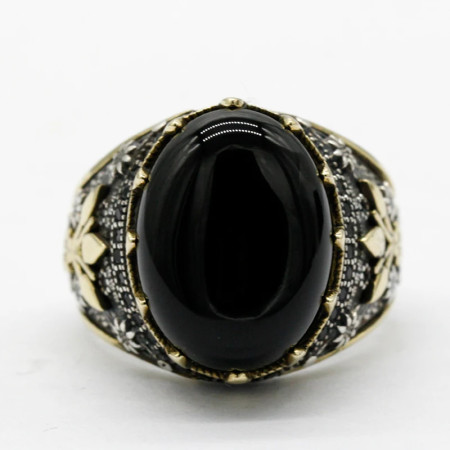 Anillo de Plata de Ley 925 de ágata Natural para hombre, con estampado de pata, hermoso poder, anillo turco Retro hecho a mano para amigos Anillo de Plata de Ley 925 de ágata Natural para hombre, con estampado de pata, hermoso poder, anillo turco Retro hecho a mano para amigos