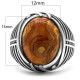 Turco joyería de plata de ley 925 anillo de los hombres con piedra de ágata Natural Retro Punk Simple de los hombres cumpleaños regalo de boda - malaquita tienda 36