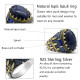 Anillo de lapislázuli Natural para hombre, joyería de plata s925 estilo retro punk, fiesta, amigo, pareja, regalo de vacaciones - malaquita tienda 36