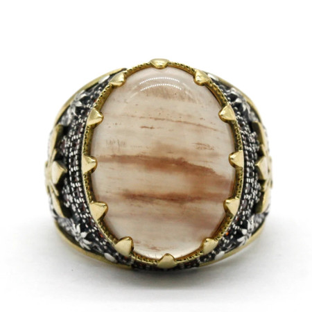 Oval de Plata de Ley 925 cuarcita Natural anillo de los hombres Retro turco tendencia moda Punk Jewelry adecuado para la familia y amigos Oval de Plata de Ley 925 cuarcita Natural anillo de los hombres Retro turco tendencia moda Punk Jewelry adecuado para la familia y amigos