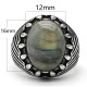 Anillo de Plata de Ley 925 con labradorita Natural Ovalada para hombre y mujer, sortija de compromiso, Estilo Vintage, clásico, turco - malaquita tienda 36