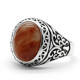 Anillo hecho a mano de plata de ley S925 para hombre, conjunto de joyería Türkiye de cuarzo Natural, anillo para fiesta navideña - malaquita tienda 36