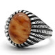 Turcos clásicos de los hombres y las mujeres anillo de cuarcita Natural de Plata de Ley 925 de moda Retro compromiso/regalo de anillo de boda - malaquita tienda 36
