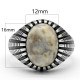 Anillo de piedra de ágata loca Natural para hombres y mujeres, diseño clásico de estilo Punk, anillo turco de ágata de Plata de Ley 925, regalo de joyería para hombres - malaquita tienda 36