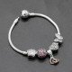 Pulsera clásica de Plata de Ley 925 con forma de corazón, mariposa rosa, corazón de amor, fabricación de joyería - malaquita tienda 36
