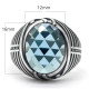 Anillo de Plata de Ley 925 para hombre, con piedra de cristal (circonita artificial), joyería turca clásica Simple, anillo a rayas, regalo de boda - malaquita tienda 36