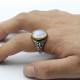 Anillo de plata de ley S925 con piedra lunar Natural para hombre, joyería hecha a mano, regalo de Festival - malaquita tienda 36