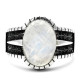 Anillo clásico de piedra lunar Natural para hombre y mujer, de Plata de Ley 925, turco, hecho a mano, estilo Punk, joyería de lujo, regalo - malaquita tienda 36