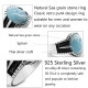 Anillo de plata de ley S925 para hombre y mujer, piedra con patrón de mar Natural, estilo Punk turco, clásico, regalo - malaquita tienda 36