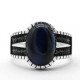 Anillo de plata de ley S925, Ojo de tigre azul Natural, regalo hecho a mano, estilo Punk, exquisito - malaquita tienda 36
