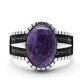 Anillo de Plata de Ley 925 con piedra de dragón púrpura para hombres y mujeres, joyería de boda, estilo Punk turco Original, exquisito - malaquita tienda 36