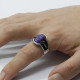 Anillo de Plata de Ley 925 con piedra de dragón púrpura para hombres y mujeres, joyería de boda, estilo Punk turco Original, exquisito - malaquita tienda 36
