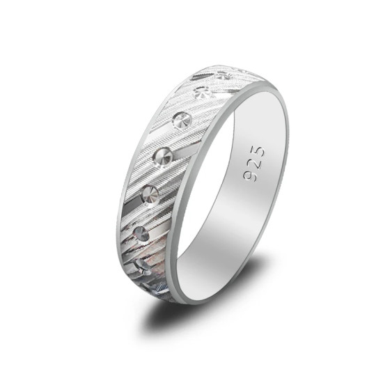 Anillo de Plata de Ley 925 para hombre y mujer, estilo clásico, diseño exquisito, anillo de boda único, regalo exquisito - malaquita tienda 36