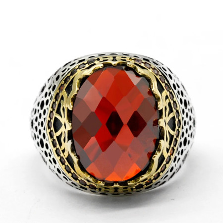 Anillo de Plata de Ley 925 con diseño de patrón, joyería de boda de estilo Punk turco, anillos de compromiso/fiesta para hombres y mujeres