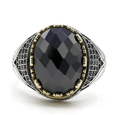 Anillo de Plata de Ley 925 para hombres y mujeres, joyería exquisita hecha a mano con circonita, diseño de moda turca, Punk, para boda, nuevo estilo